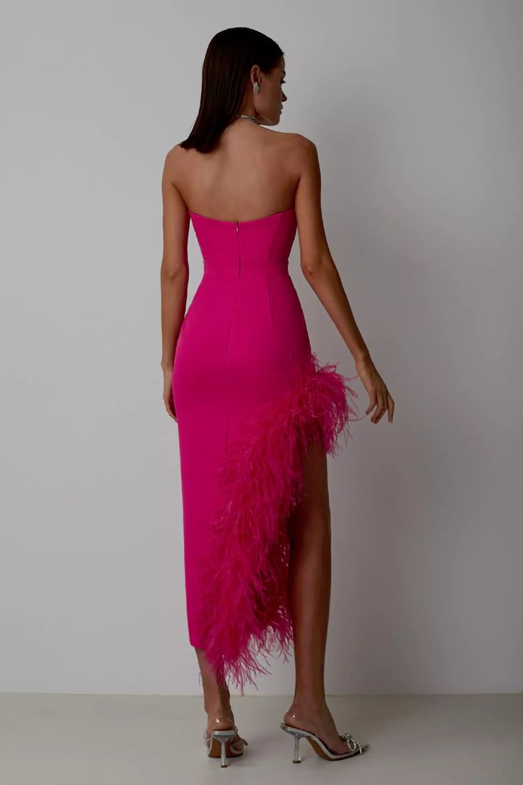 Cherry Red Feather Dress