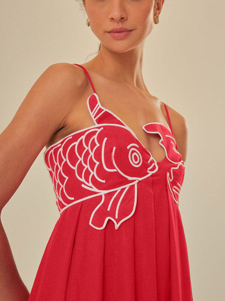 Chic Fish Linen Dress